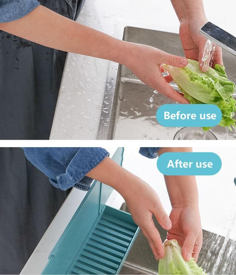 Kitchen Sink Retractable Water Baffle Sponge Holder - beumoonshop