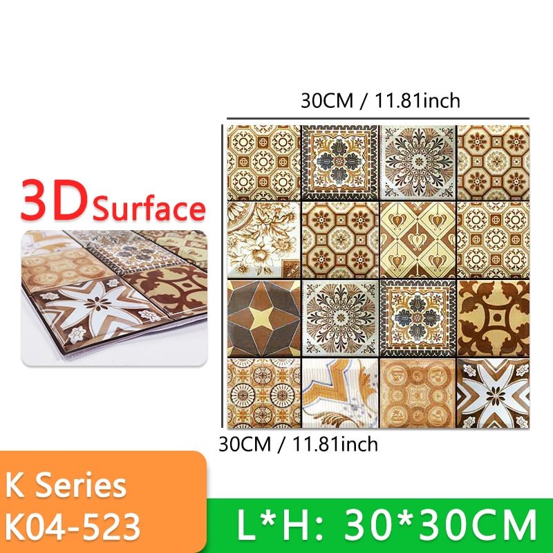 Stick-On 3D Wall Tiles - beumoonshop