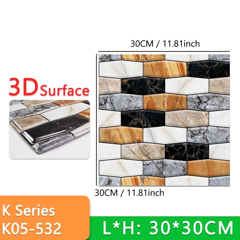 Stick-On 3D Wall Tiles - beumoonshop