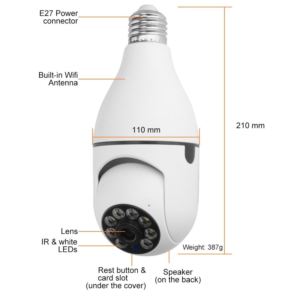 Wifi Light Bulb Camera Security Camera – Nimebrand